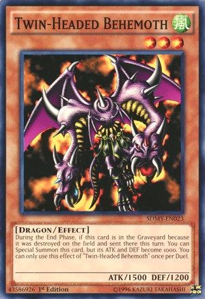 Twin-Headed Behemoth (SDMY-EN023) - Structure Deck: Yugi Muto 1st Edition - Premium Yugioh Single from Konami - Just $0.25! Shop now at Game Crave Tournament Store