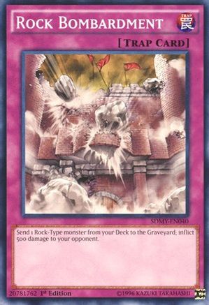 Rock Bombardment (SDMY-EN040) - Structure Deck: Yugi Muto 1st Edition - Premium Yugioh Single from Konami - Just $0.25! Shop now at Game Crave Tournament Store