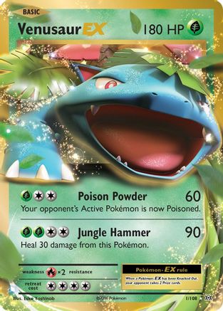 Venusaur-EX 1/108 - Evolutions Holofoil - Premium Pokemon Single from Nintendo - Just $1.68! Shop now at Game Crave Tournament Store