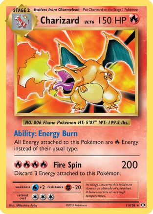 Charizard 11/108 - Evolutions Reverse Holofoil - Premium Pokemon Single from Nintendo - Just $30.71! Shop now at Game Crave Tournament Store