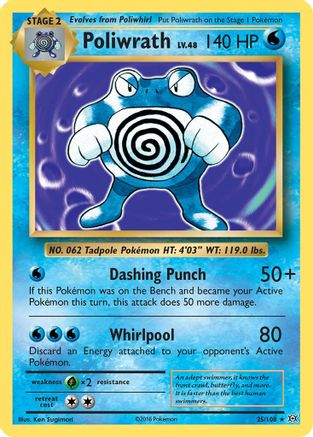 Poliwrath 25/108 - Evolutions Holofoil - Premium Pokemon Single from Nintendo - Just $1.39! Shop now at Game Crave Tournament Store