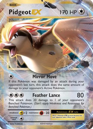 Pidgeot-EX 64/108 - Evolutions Holofoil - Premium Pokemon Single from Nintendo - Just $0.85! Shop now at Game Crave Tournament Store