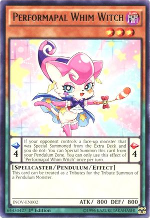 Performapal Whim Witch (INOV-EN002) - Invasion: Vengeance 1st Edition - Premium Yugioh Single from Konami - Just $0.25! Shop now at Game Crave Tournament Store