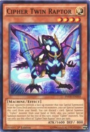 Cipher Twin Raptor (INOV-EN010) - Invasion: Vengeance 1st Edition - Premium Yugioh Single from Konami - Just $0.08! Shop now at Game Crave Tournament Store