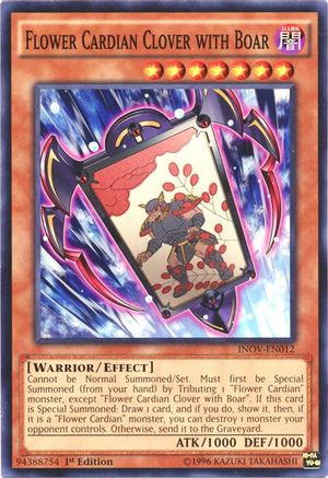 Flower Cardian Clover with Boar (INOV-EN012) - Invasion: Vengeance 1st Edition - Premium Yugioh Single from Konami - Just $0.25! Shop now at Game Crave Tournament Store