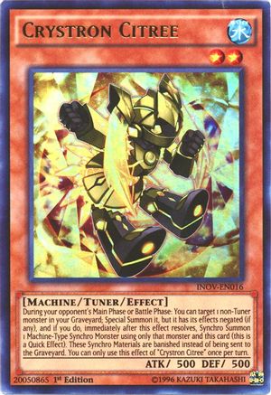 Crystron Citree (INOV-EN016) - Invasion: Vengeance Unlimited - Premium Yugioh Single from Konami - Just $4.05! Shop now at Game Crave Tournament Store