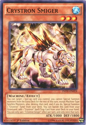 Crystron Smiger (INOV-EN018) - Invasion: Vengeance Unlimited - Premium Yugioh Single from Konami - Just $1.59! Shop now at Game Crave Tournament Store