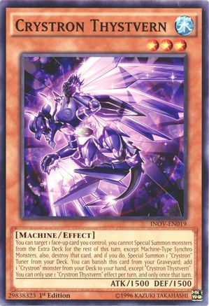 Crystron Thystvern (INOV-EN019) - Invasion: Vengeance 1st Edition - Premium Yugioh Single from Konami - Just $0.41! Shop now at Game Crave Tournament Store