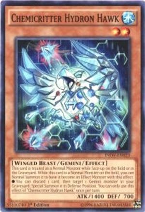 Chemicritter Hydron Hawk (INOV-EN023) - Invasion: Vengeance 1st Edition - Premium Yugioh Single from Konami - Just $0.23! Shop now at Game Crave Tournament Store