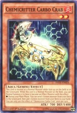 Chemicritter Carbo Crab (INOV-EN024) - Invasion: Vengeance 1st Edition - Premium Yugioh Single from Konami - Just $0.25! Shop now at Game Crave Tournament Store