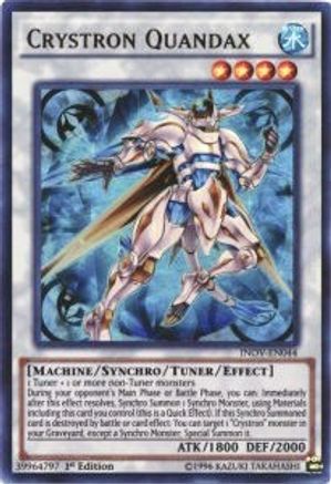 Crystron Quandax (INOV-EN044) - Invasion: Vengeance Unlimited - Premium Yugioh Single from Konami - Just $1.07! Shop now at Game Crave Tournament Store