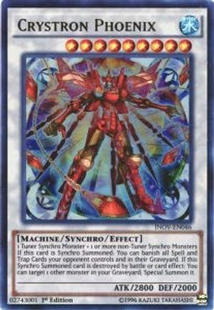 Crystron Phoenix (INOV-EN046) - Invasion: Vengeance 1st Edition - Premium Yugioh Single from Konami - Just $1.76! Shop now at Game Crave Tournament Store