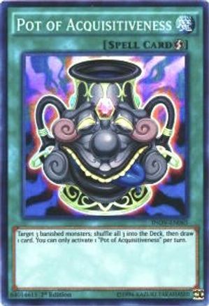 Pot of Acquisitiveness (INOV-EN065) - Invasion: Vengeance Unlimited - Premium Yugioh Single from Konami - Just $2.10! Shop now at Game Crave Tournament Store
