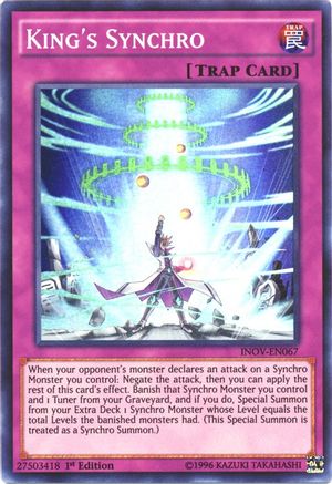 King's Synchro (INOV-EN067) - Invasion: Vengeance Unlimited - Premium Yugioh Single from Konami - Just $0.25! Shop now at Game Crave Tournament Store