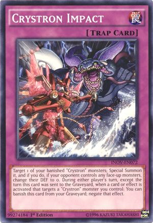 Crystron Impact (INOV-EN072) - Invasion: Vengeance 1st Edition - Premium Yugioh Single from Konami - Just $0.25! Shop now at Game Crave Tournament Store