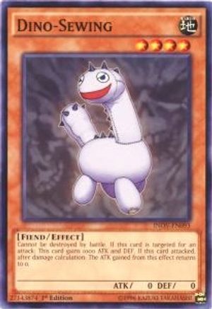 Dino-Sewing (INOV-EN093) - Invasion: Vengeance Unlimited - Premium Yugioh Single from Konami - Just $0.23! Shop now at Game Crave Tournament Store