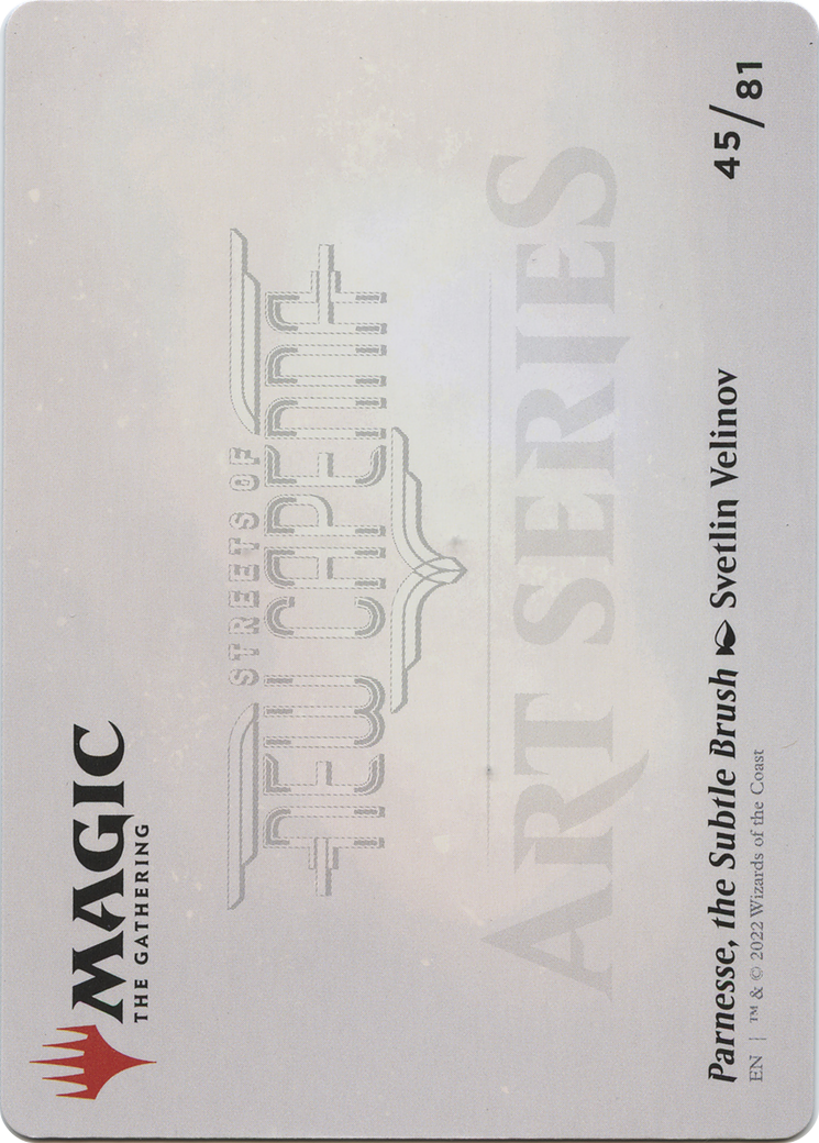 Parnesse, the Subtle Brush // Parnesse, the Subtle Brush (ASNC-045) - New Capenna Art Series (Borderless) - Premium MTG Single from Wizards of the Coast - Just $0! Shop now at Game Crave Tournament Store