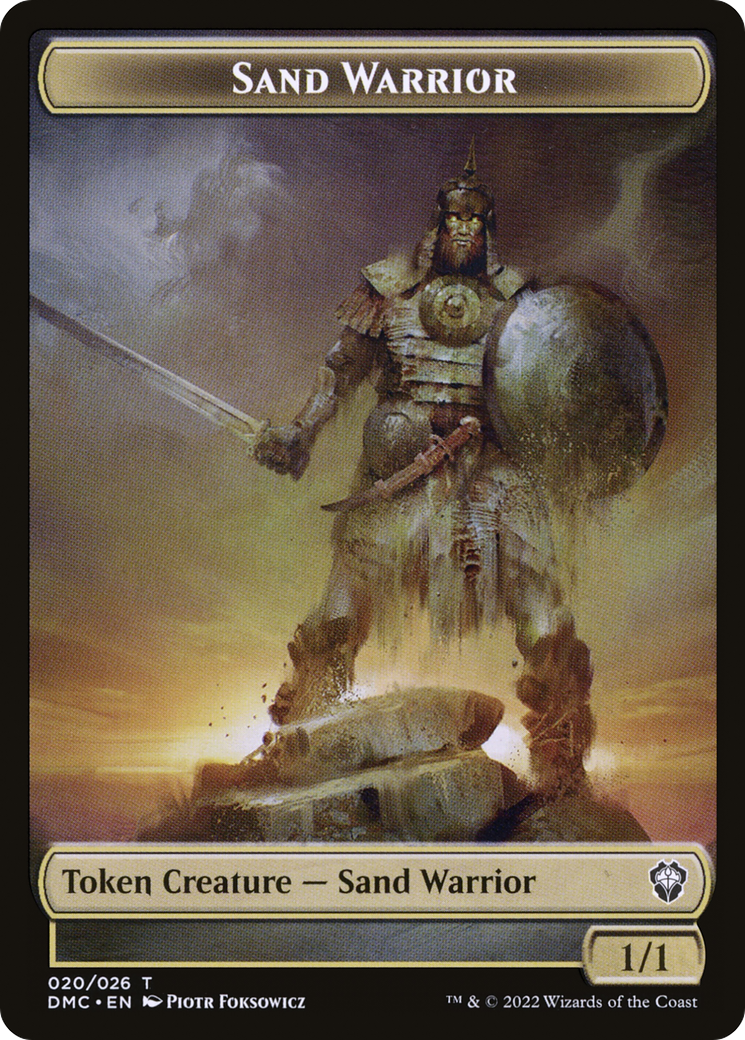 Sand Warrior (TDMU-020) - Dominaria United Tokens Foil - Premium MTG Single from Wizards of the Coast - Just $0! Shop now at Game Crave Tournament Store