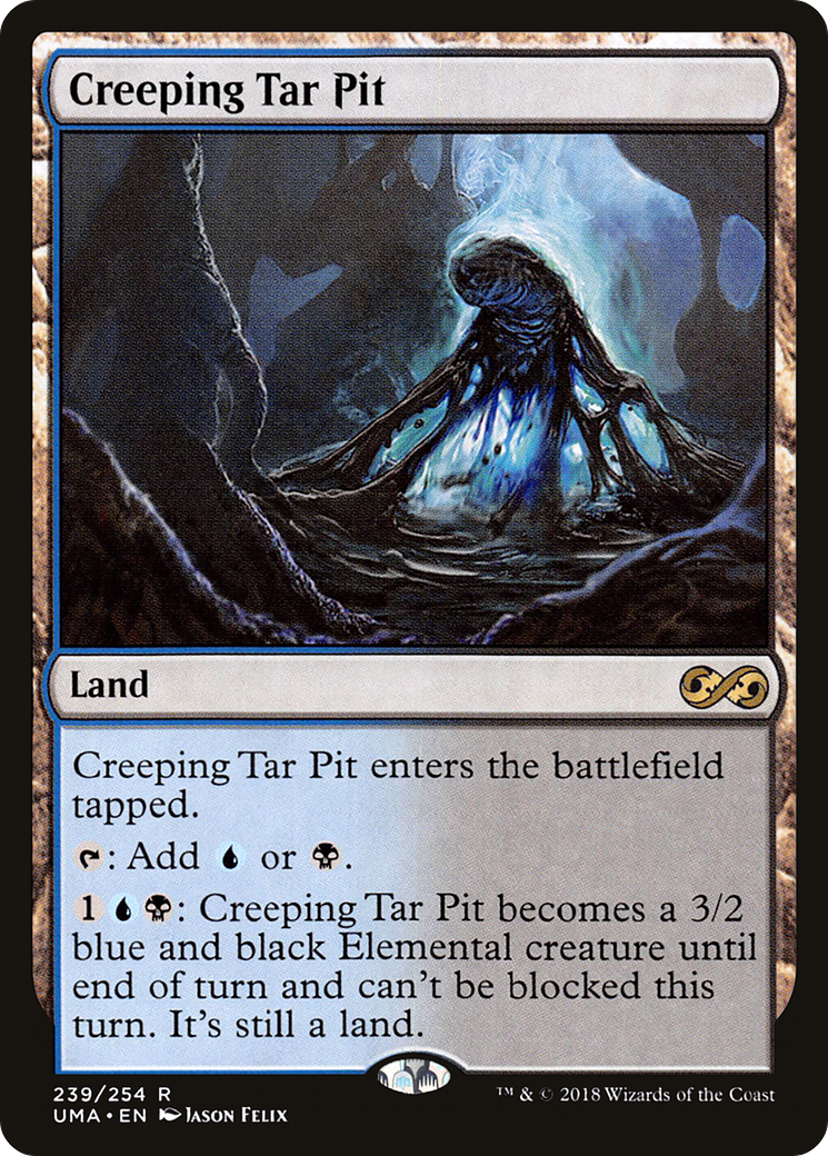Creeping Tar Pit (UMA-239) - Ultimate Masters Foil - Premium MTG Single from Wizards of the Coast - Just $0.41! Shop now at Game Crave Tournament Store