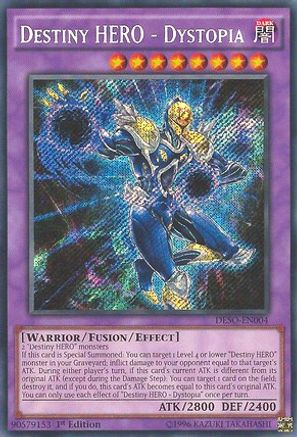 Destiny HERO - Dystopia (DESO-EN004) - Destiny Soldiers 1st Edition - Premium Yugioh Single from Konami - Just $3.06! Shop now at Game Crave Tournament Store