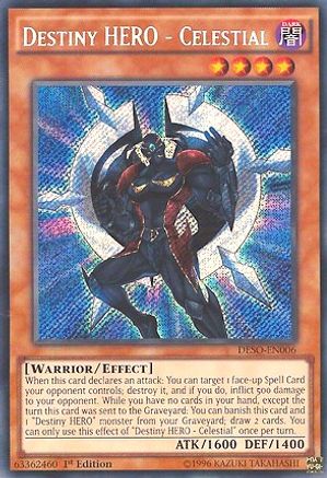 Destiny HERO - Celestial (DESO-EN006) - Destiny Soldiers 1st Edition - Premium Yugioh Single from Konami - Just $3.01! Shop now at Game Crave Tournament Store