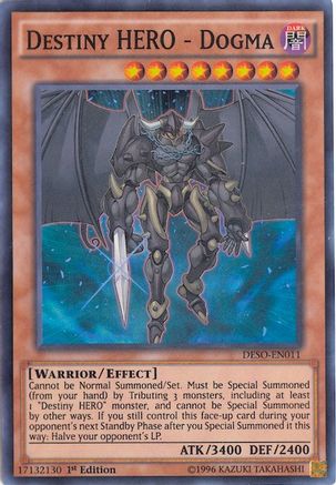 Destiny HERO - Dogma (DESO-EN011) - Destiny Soldiers 1st Edition - Premium Yugioh Single from Konami - Just $0.08! Shop now at Game Crave Tournament Store