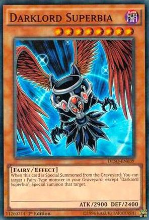Darklord Superbia (DESO-EN039) - Destiny Soldiers 1st Edition - Premium Yugioh Single from Konami - Just $0.26! Shop now at Game Crave Tournament Store