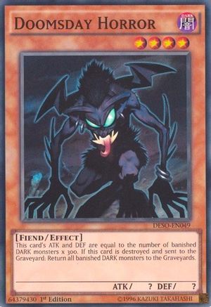 Doomsday Horror (DESO-EN049) - Destiny Soldiers 1st Edition - Premium Yugioh Single from Konami - Just $0.08! Shop now at Game Crave Tournament Store