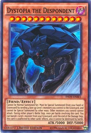 Dystopia the Despondent (INOV-ENSE1) - Invasion: Vengeance Limited - Premium Yugioh Single from Konami - Just $0.34! Shop now at Game Crave Tournament Store