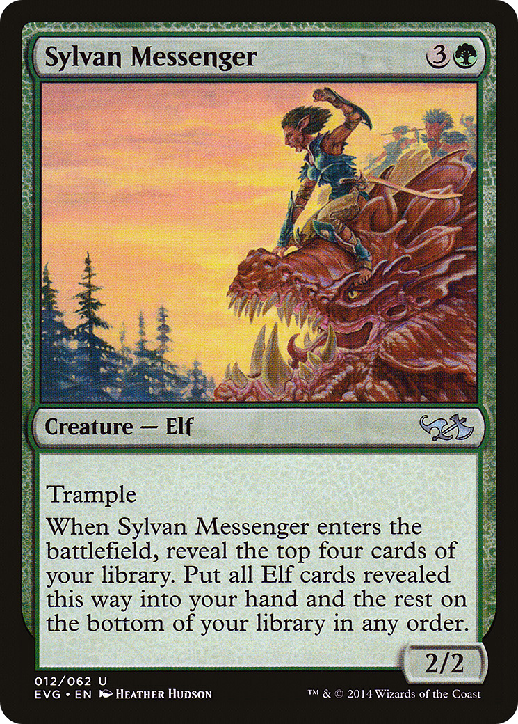Sylvan Messenger (EVG-012) - Duel Decks Anthology: Elves vs. Goblins - Premium MTG Single from Wizards of the Coast - Just $0.27! Shop now at Game Crave Tournament Store