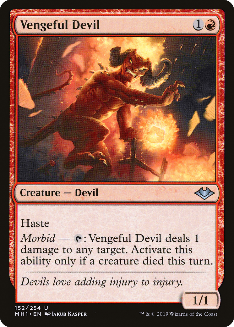 Vengeful Devil (MH1-152) - Modern Horizons Foil - Premium MTG Single from Wizards of the Coast - Just $0.25! Shop now at Game Crave Tournament Store