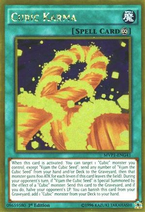 Cubic Karma (MVP1-ENG41) - The Dark Side of Dimensions Movie Pack: Gold Edition 1st Edition - Premium Yugioh Single from Konami - Just $0.74! Shop now at Game Crave Tournament Store