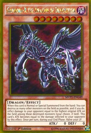 Gandora-X the Dragon of Demolition (MVP1-ENG49) - The Dark Side of Dimensions Movie Pack: Gold Edition Unlimited - Premium Yugioh Single from Konami - Just $0.66! Shop now at Game Crave Tournament Store
