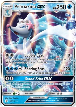 Primarina-GX 42/149 - Sun & Moon Holofoil - Premium Pokemon Single from Nintendo - Just $0.90! Shop now at Game Crave Tournament Store