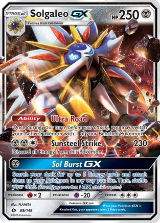 Solgaleo-GX 89/149 - Sun & Moon Holofoil - Premium Pokemon Single from Nintendo - Just $1.97! Shop now at Game Crave Tournament Store