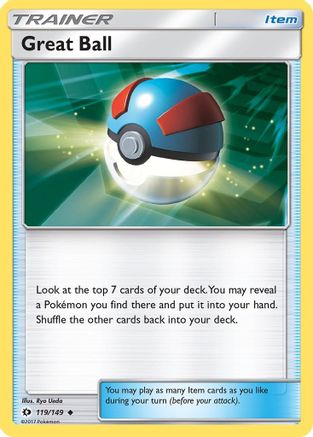 Great Ball 119/149 - Sun & Moon - Premium Pokemon Single from Nintendo - Just $0.25! Shop now at Game Crave Tournament Store