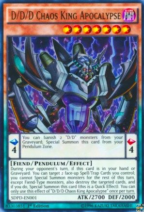 D/D/D Chaos King Apocalypse (SDPD-EN001) - Structure Deck: Pendulum Domination 1st Edition - Premium Yugioh Single from Konami - Just $0.27! Shop now at Game Crave Tournament Store