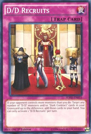 D/D Recruits (SDPD-EN033) - Structure Deck: Pendulum Domination 1st Edition - Premium Yugioh Single from Konami - Just $0.25! Shop now at Game Crave Tournament Store