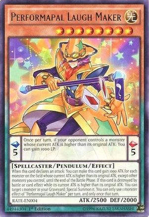 Performapal Laugh Maker (RATE-EN004) - Raging Tempest Unlimited - Premium Yugioh Single from Konami - Just $0.25! Shop now at Game Crave Tournament Store