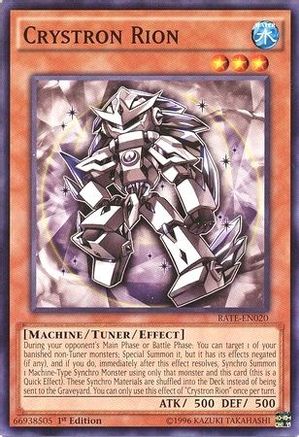 Crystron Rion (RATE-EN020) - Raging Tempest Unlimited - Premium Yugioh Single from Konami - Just $0.25! Shop now at Game Crave Tournament Store