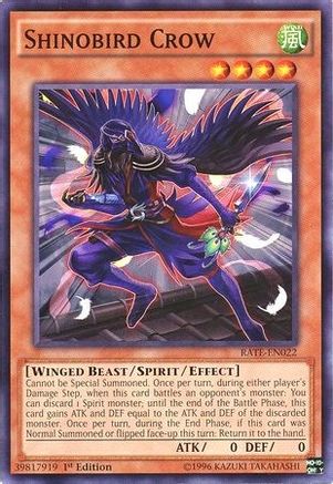 Shinobird Crow (RATE-EN022) - Raging Tempest 1st Edition - Premium Yugioh Single from Konami - Just $0.25! Shop now at Game Crave Tournament Store