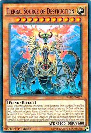 Tierra, Source of Destruction (RATE-EN027) - Raging Tempest 1st Edition - Premium Yugioh Single from Konami - Just $0.25! Shop now at Game Crave Tournament Store