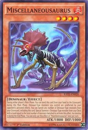 Miscellaneousaurus (RATE-EN028) - Raging Tempest 1st Edition - Premium Yugioh Single from Konami - Just $0.25! Shop now at Game Crave Tournament Store
