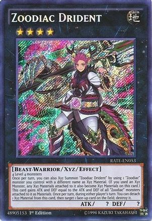 Zoodiac Drident (RATE-EN053) - Raging Tempest 1st Edition - Premium Yugioh Single from Konami - Just $5.09! Shop now at Game Crave Tournament Store