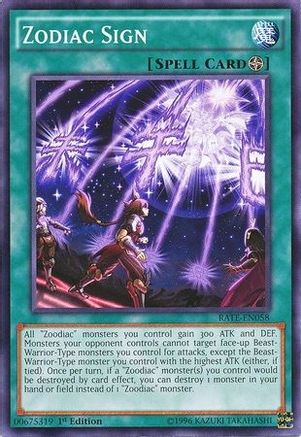 Zodiac Sign (RATE-EN058) - Raging Tempest Unlimited - Premium Yugioh Single from Konami - Just $0.25! Shop now at Game Crave Tournament Store