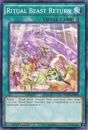 Ritual Beast Return (RATE-EN064) - Raging Tempest 1st Edition - Premium Yugioh Single from Konami - Just $0.25! Shop now at Game Crave Tournament Store