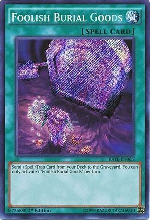 Foolish Burial Goods (RATE-EN065) - Raging Tempest 1st Edition - Premium Yugioh Single from Konami - Just $9.84! Shop now at Game Crave Tournament Store