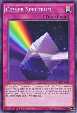 Cipher Spectrum (RATE-EN069) - Raging Tempest 1st Edition - Premium Yugioh Single from Konami - Just $0.25! Shop now at Game Crave Tournament Store