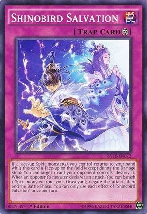 Shinobird Salvation (RATE-EN072) - Raging Tempest 1st Edition - Premium Yugioh Single from Konami - Just $0.25! Shop now at Game Crave Tournament Store