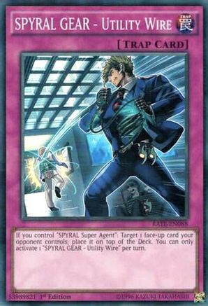 SPYRAL GEAR - Utility Wire (RATE-EN088) - Raging Tempest Unlimited - Premium Yugioh Single from Konami - Just $0.25! Shop now at Game Crave Tournament Store